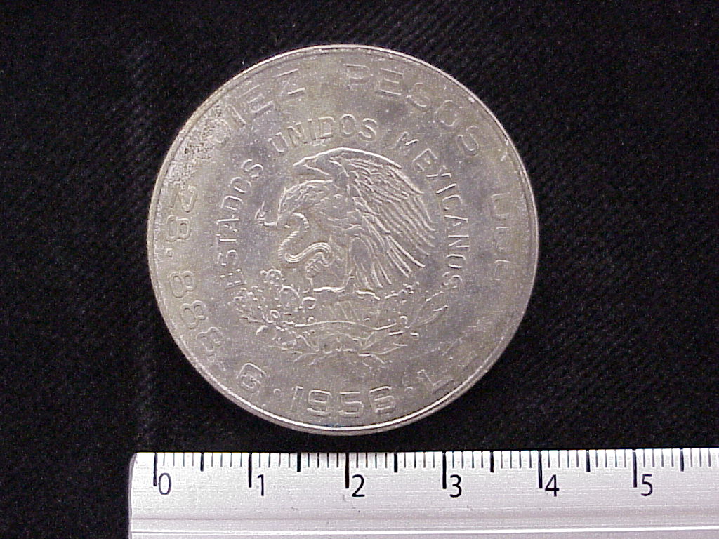 10 Pesos Plata 1956 (anverso)