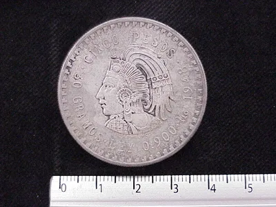 5 Pesos Plata 1948 (reverso)