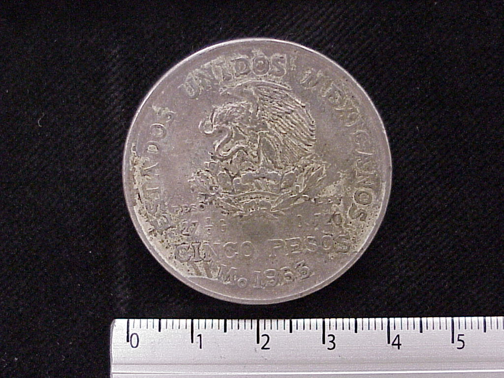 5 Pesos Plata 1953 (anverso)