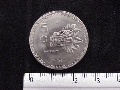 5 Pesos Cuproníquel 1980 (reverso)