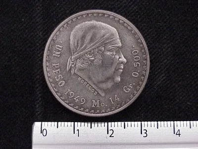 1 Peso Plata 1949 (reverso)