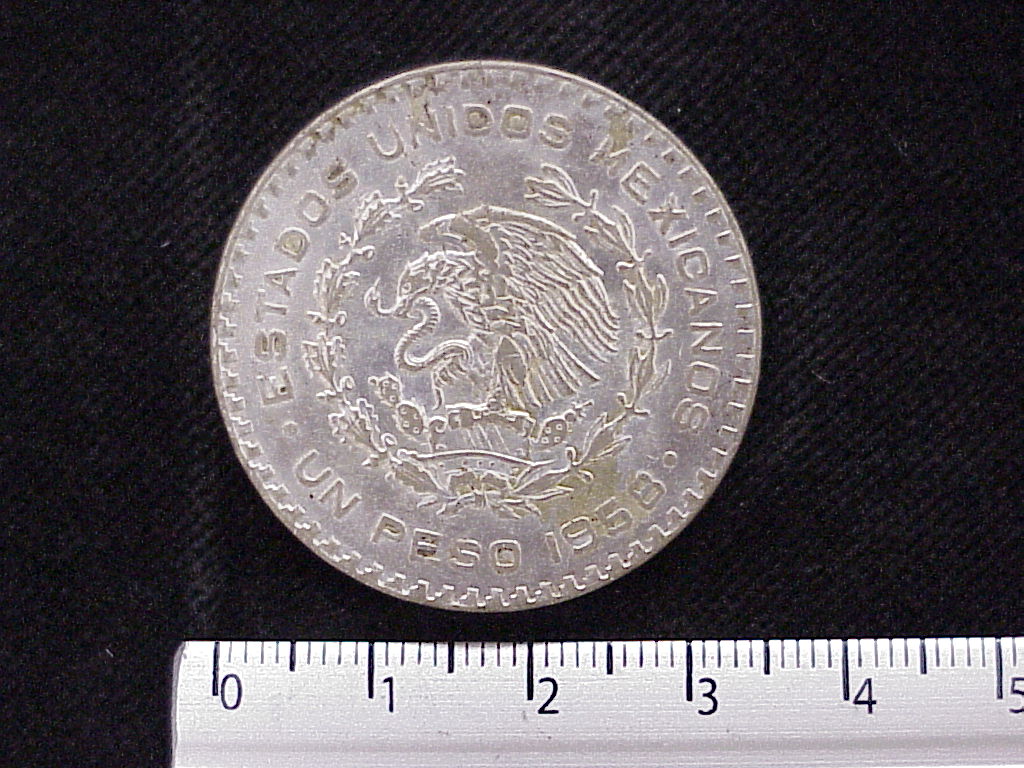 1 Peso Plata 1958 (anverso)