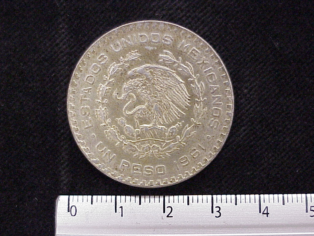 1 Peso Plata 1961 (anverso)