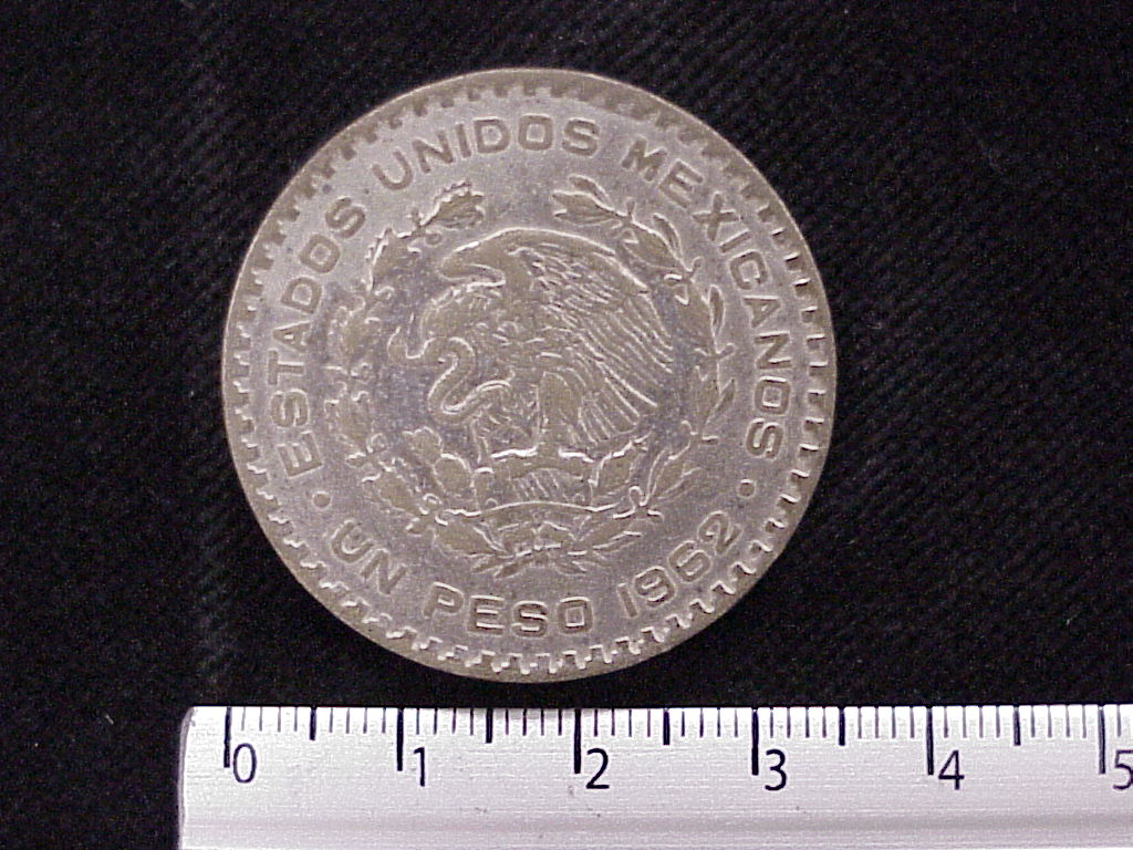 1 Peso Plata 1962 (anverso)