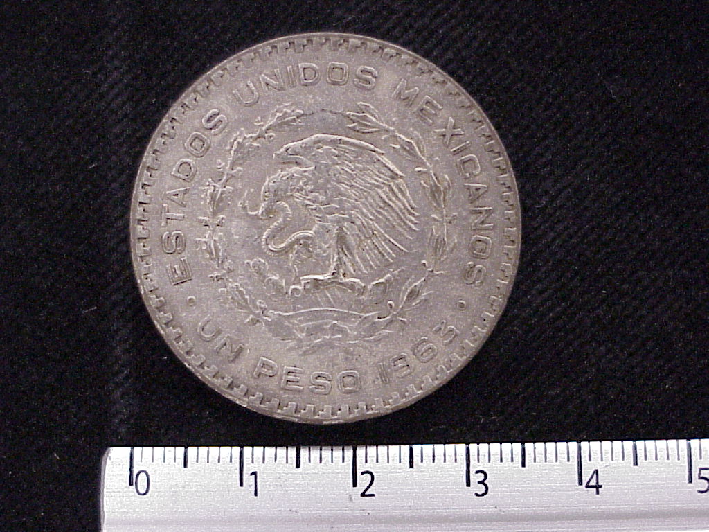 1 Peso Plata 1963 (anverso)