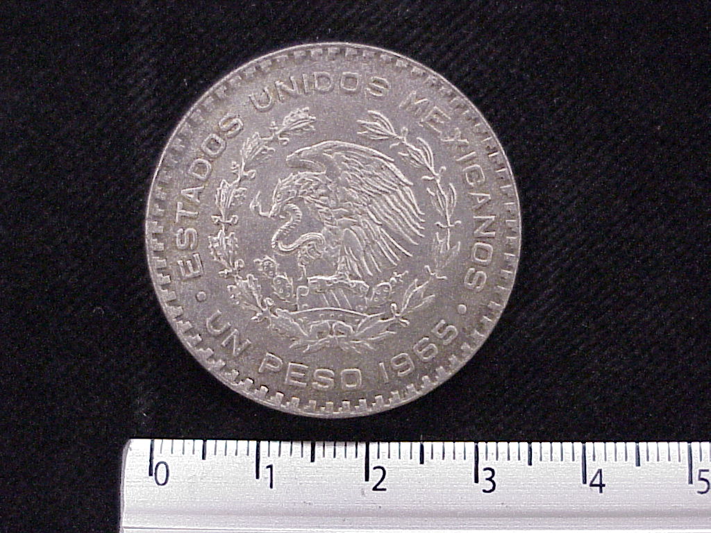 1 Peso Plata 1965 (anverso)