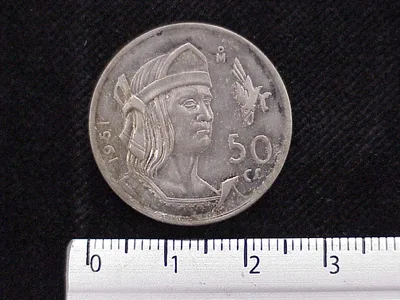 50 Centavos Plata 1951 (reverso)