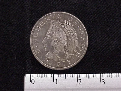 50 Cuproníquel 1975 . Inventario Banxico 11932 (reverso)