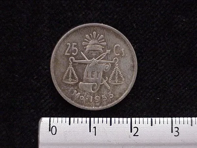 25 Centavos Plata 1953 (reverso)