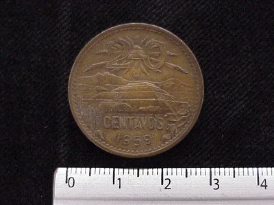 20 Centavos Cobre 1959 (reverso)