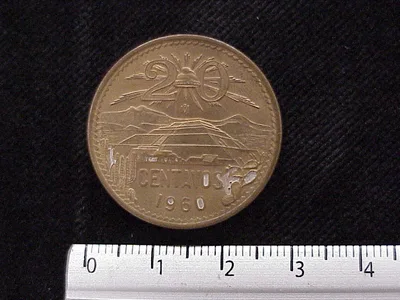 20 Centavos Cobre 1960 (reverso)