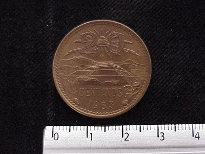 20 Centavos Cobre 1963 (reverso)