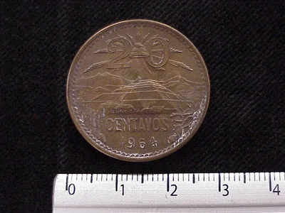 20 Centavos Cobre 1964 (reverso)