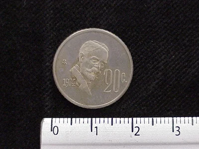 20 Cuproníquel 1974 . Inventario Banxico 12146 (reverso)