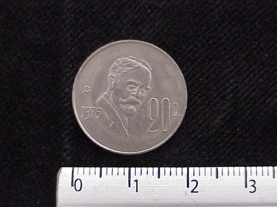 20 Cuproníquel 1975 . Inventario Banxico 12147 (reverso)