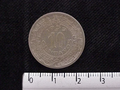 10 Cuproníquel 1939 . Inventario Banxico 12228 (reverso)
