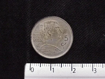 5 Centavos Cuproníquel 1950 (reverso)