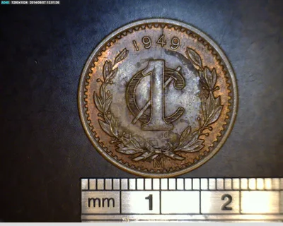1 Centavos Cobre 1949 (reverso)