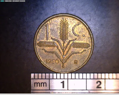 1 Centavos Cobre 1950 (reverso)