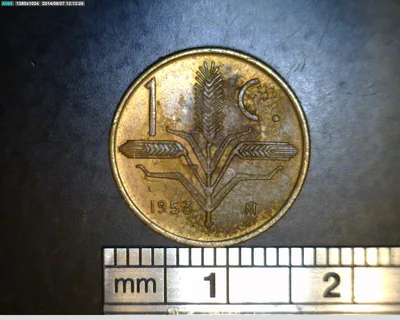 1 Centavos Cobre 1953 (reverso)