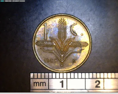 1 Centavos Cobre 1956 (reverso)
