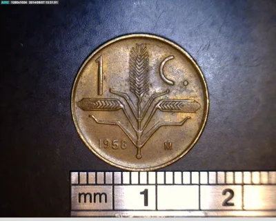 1 Centavos Cobre 1958 (reverso)