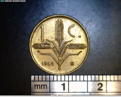 1 Centavos Cobre 1964 (reverso)
