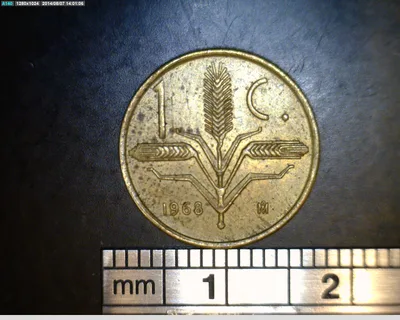 1 Centavos Cobre 1968 (reverso)