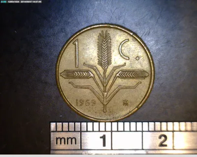 1 Centavos Cobre 1969 (reverso)