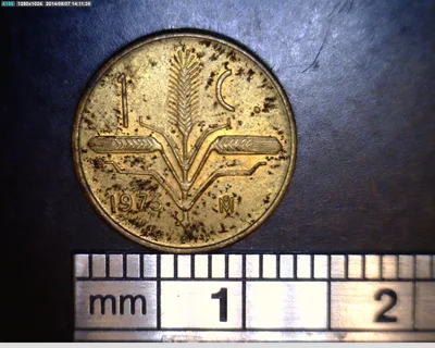 1 Centavos Cobre 1973 (reverso)