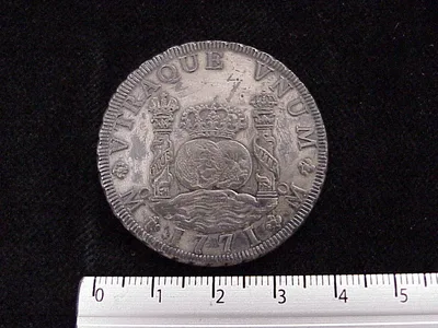 8 Reales Columnario Carlos III 1760-1772 Mo (reverso 1771 inv 1461)