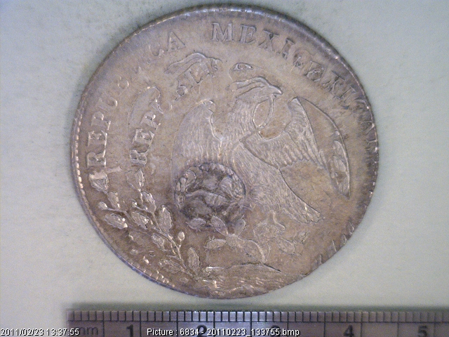 8 Plata 1881 . Inventario Banxico 15217 (anverso)