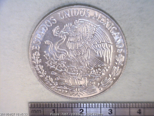5 Pesos Cuproníquel 1977 (anverso)