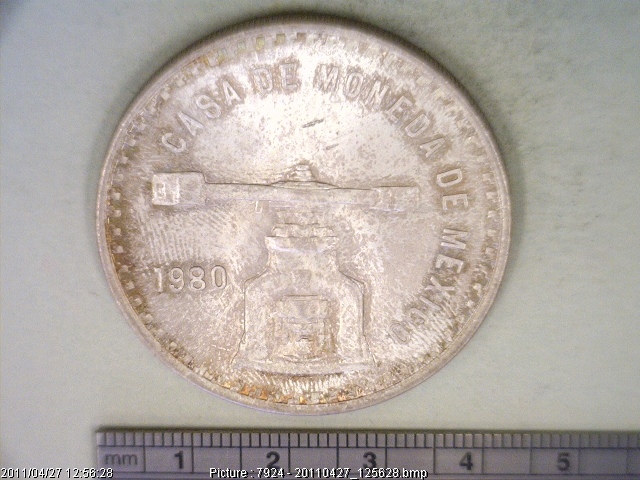 Onza Troy de Plata Pura 1980 (anverso)