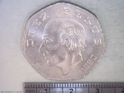 10 Pesos Cuproníquel 1980 (reverso)