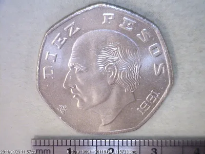 10 Pesos Cuproníquel 1981 (reverso)