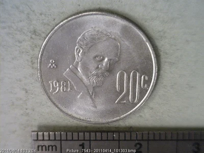 20 Centavos Cuproníquel 1981