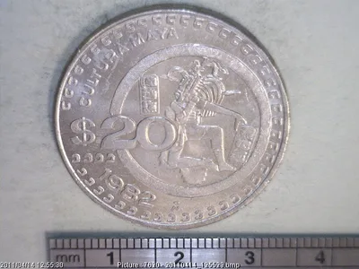 20 Pesos Cuproníquel 1982 (reverso)