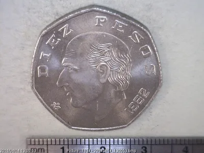 10 Pesos Cuproníquel 1982 (reverso)