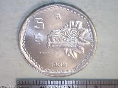5 Pesos Cuproníquel 1982 (reverso)