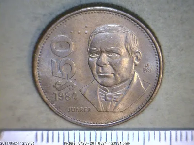 50 Pesos Cuproníquel 1984 (reverso)