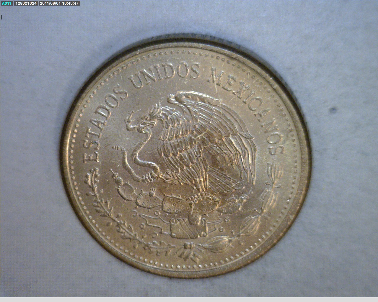 100 Pesos Bronce Aluminio 1985 (anverso)