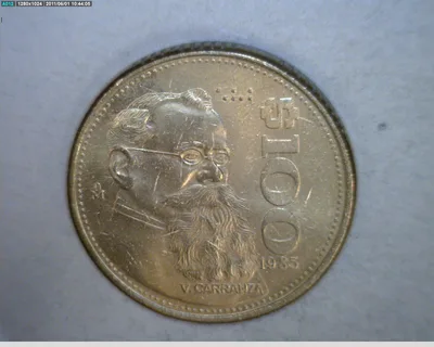 100 Pesos Bronce Aluminio 1985 (reverso)