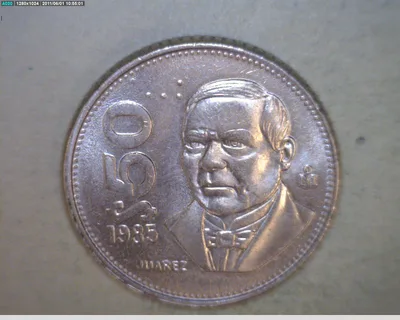 50 Pesos Cuproníquel 1985 (reverso)