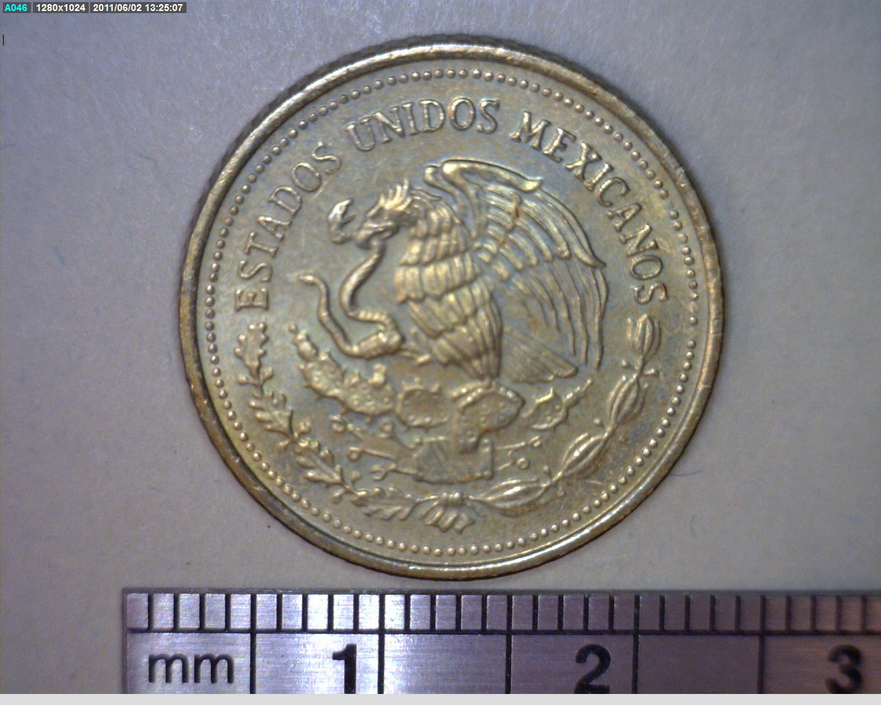 20 Pesos Bronce Aluminio 1985 (anverso)