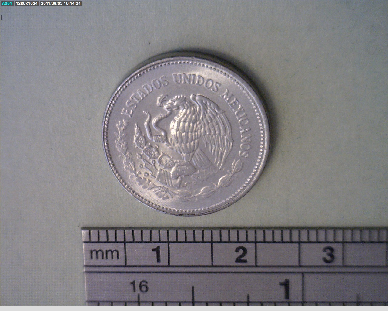 10 Pesos Acero inoxidable 1985 (anverso)
