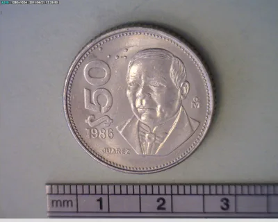 50 Pesos Cuproníquel 1986 (reverso)
