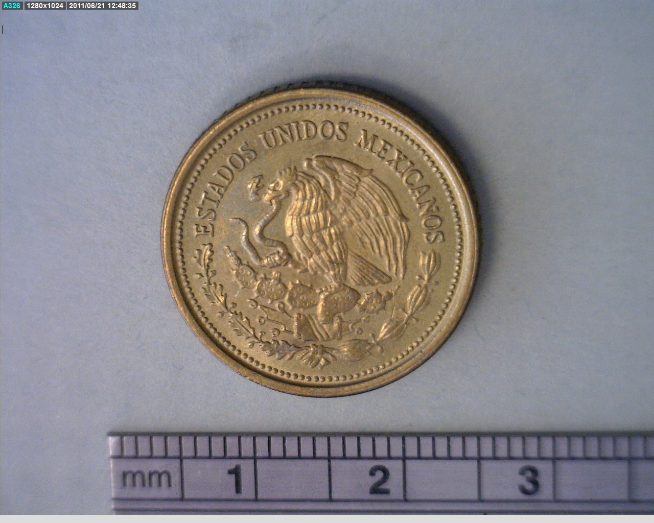 20 Pesos Bronce Aluminio 1986 (anverso)