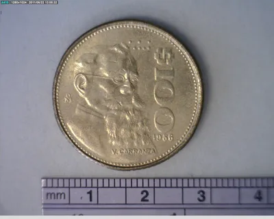 100 Pesos Bronce Aluminio 1986 (reverso)