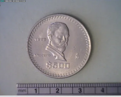 500 Pesos Cuproníquel 1986 (reverso)